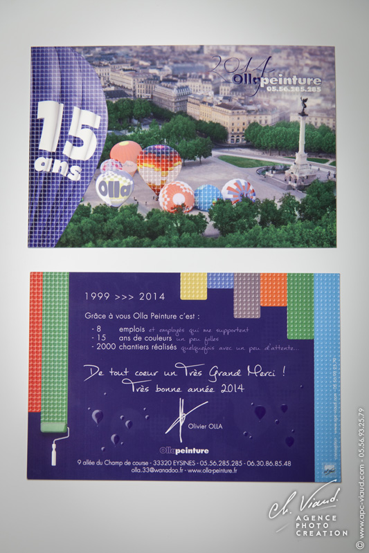 Création carte de vœux personnalisées avec une photo de bordeaux