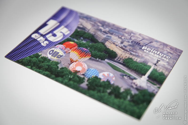 Création carte de vœux personnalisées avec une photo de bordeaux