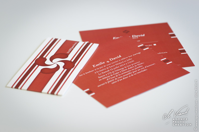 Création d'un faire-part de mariage Basque