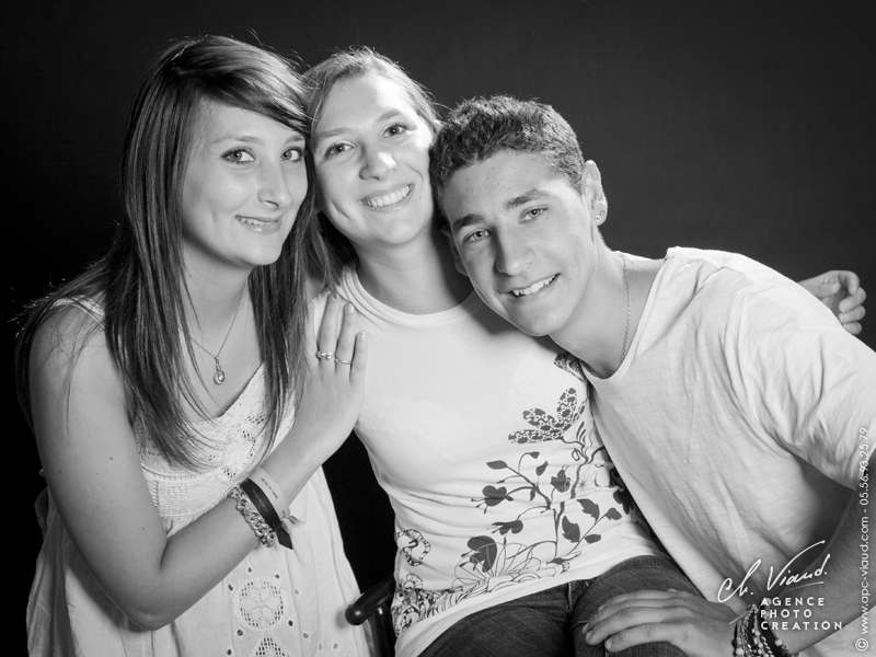 Séance photo entre frère et soeurs