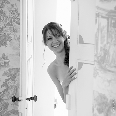 Reportage mariage, portrait de la mariée qui se prépare