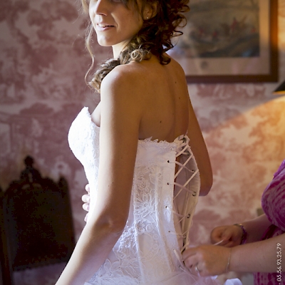 Reportage mariage, photo de la préparation de la mariée