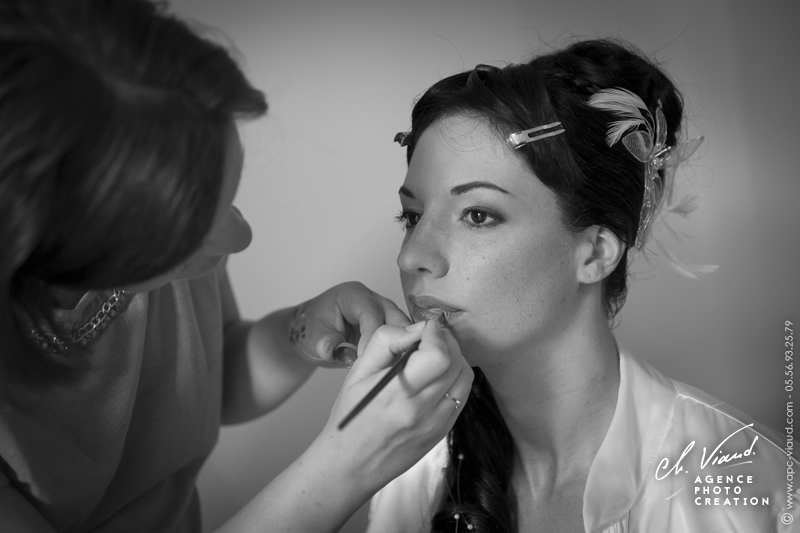 Reportage mariage, photo de la préparation de la mariée