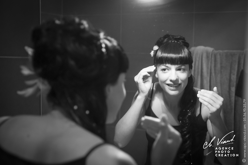 Reportage mariage, photo de la préparation de la mariée