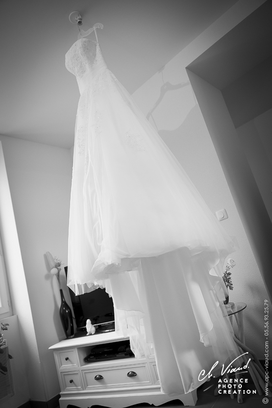 Reportage mariage, photo de la robe de mariée