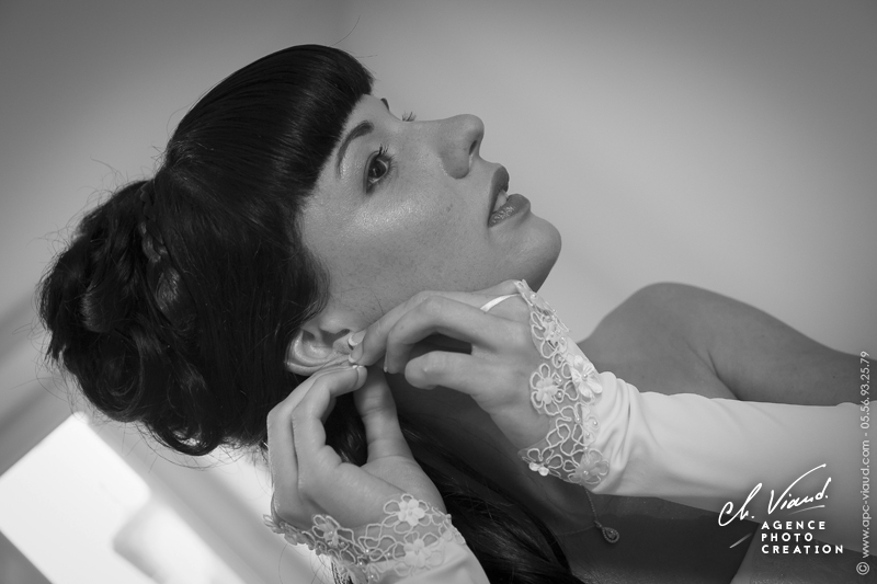 Reportage mariage, photo de la préparation de la mariée