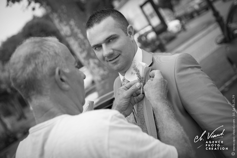 Reportage mariage, photo de la préparation du marié