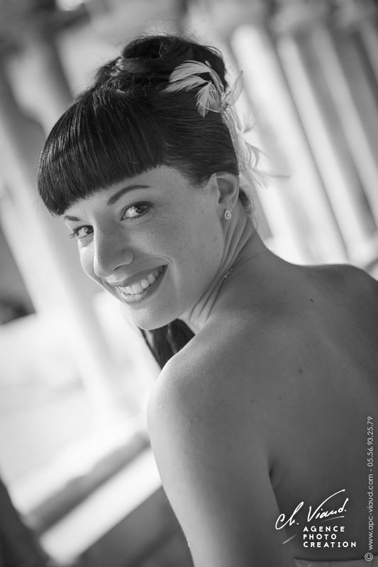 Reportage mariage, portrait de la mariée