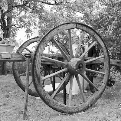 Reportage mariage, photo du couple en noir et blanc