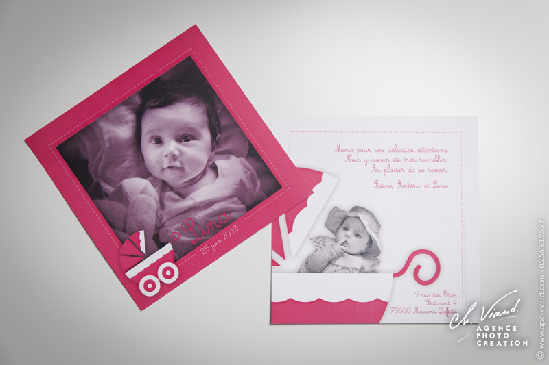 Création faire-part de naissance d'un bébé