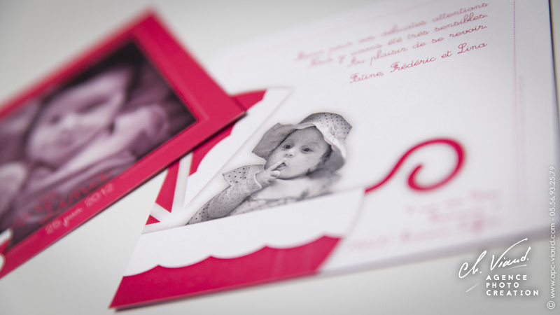 Création faire-part de naissance d'un bébé