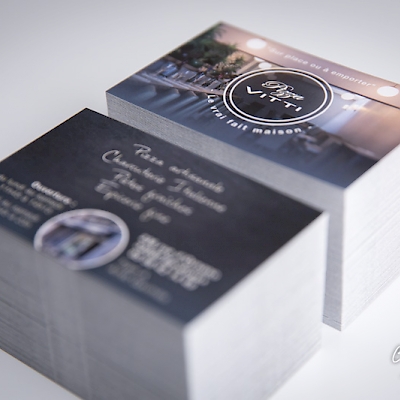 carte de visite personnalisée pour un restaurant italien