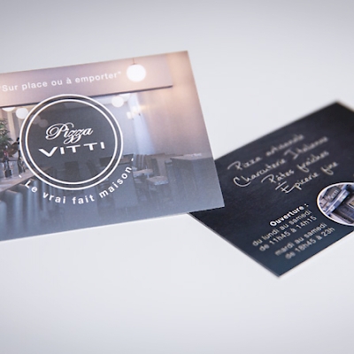 carte de visite personnalisée pour un restaurant italien
