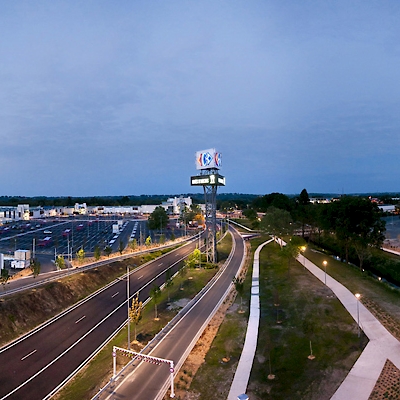 Panoramique photo bâtiment extérieur de nuit Bordeaux