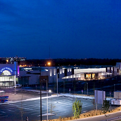 Pano photo bâtiment extérieur de nuit Bordeaux