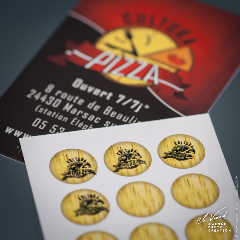 création carte de fidélité à tamponner pour une pizzeria