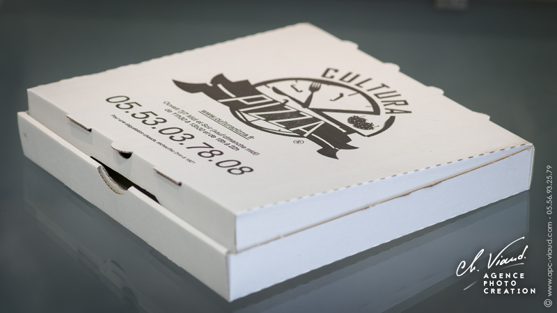 création boite à pizza personnalisée pour une pizzeria