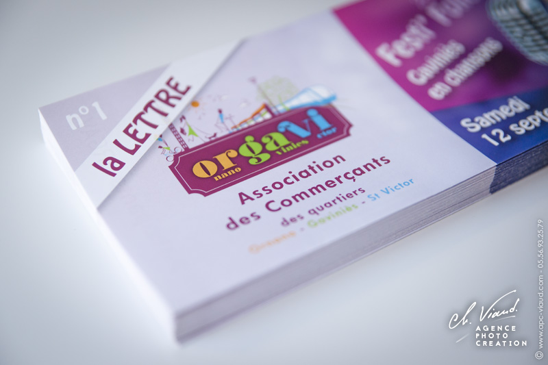 Déclinaison du logo d' une association de commerçant sur une lettre info