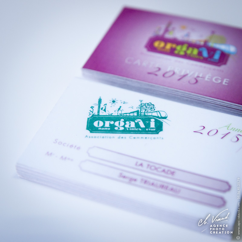 Creation de carte d'adhérent pour une association de commerçant