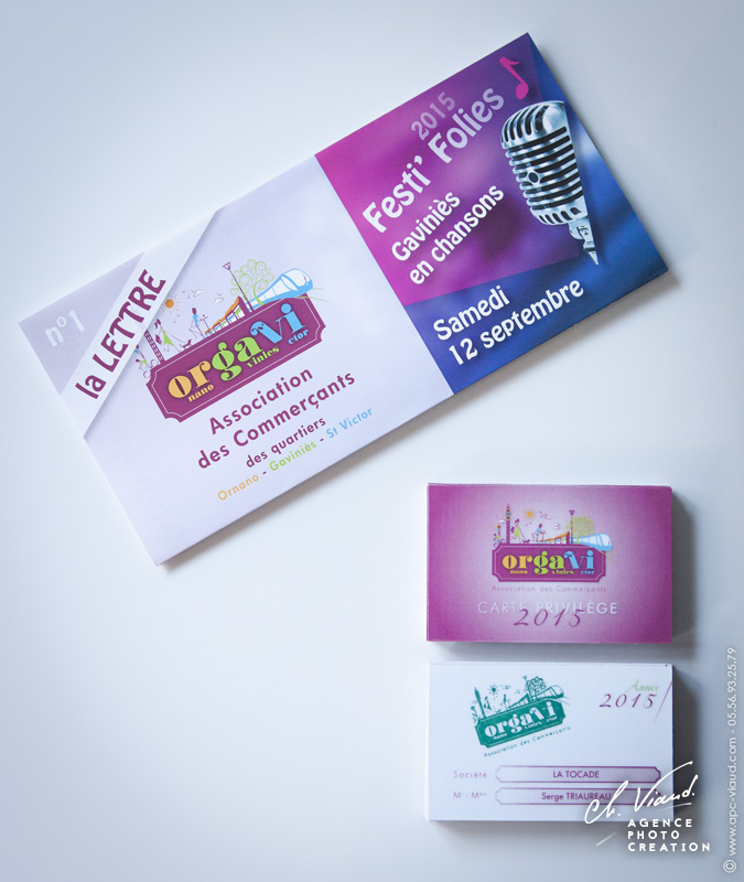 Creation de lettre info et de carte d'adhérent pour une association de commerçant