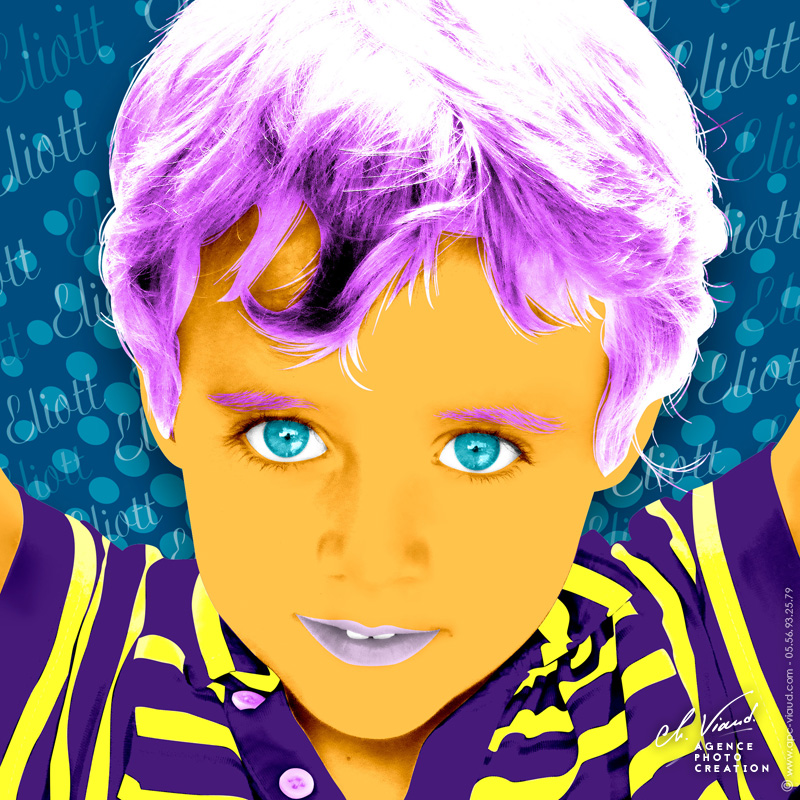 Portrait personalisé façon Andy Warhol
