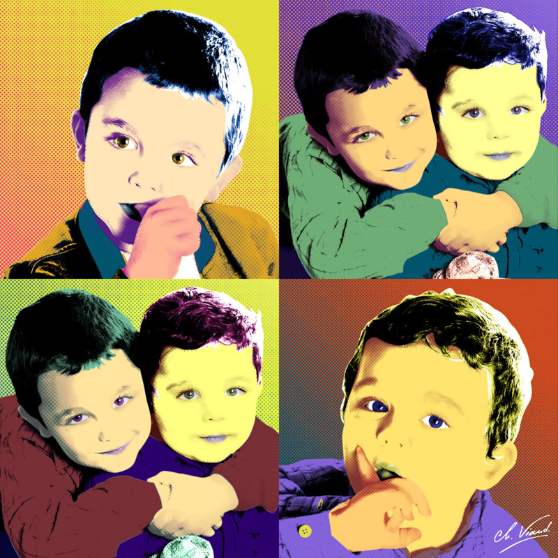 Portrait personalisé façon Andy Warhol