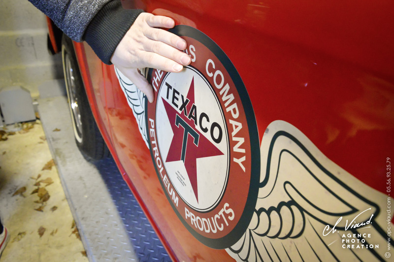 Création et impression d'un stickers covering pour voiture Texaco
