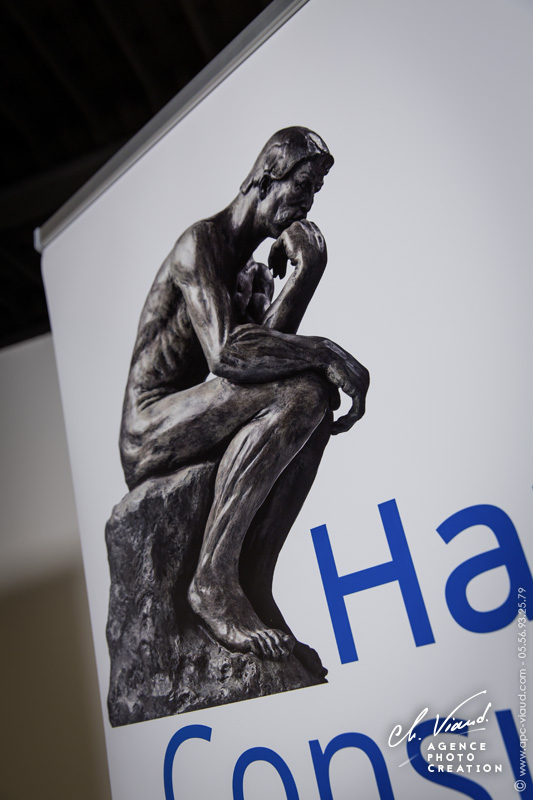 Mise en page d'un kakemono pour décorer un stand