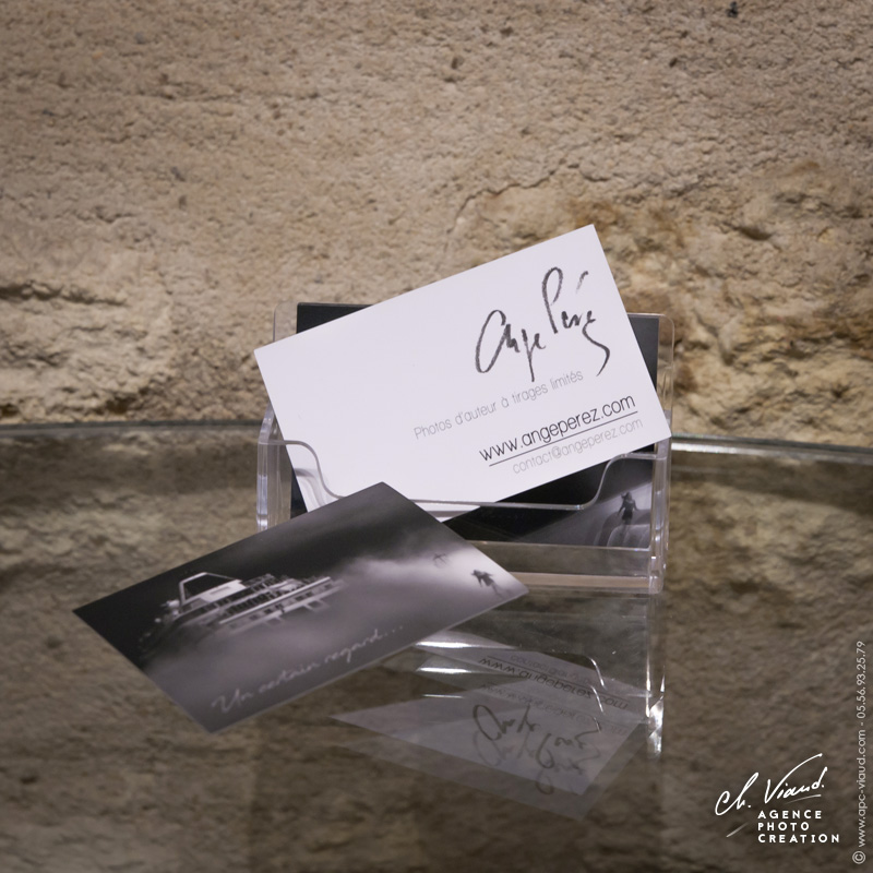 carte de visite avec photo pour un photographe
