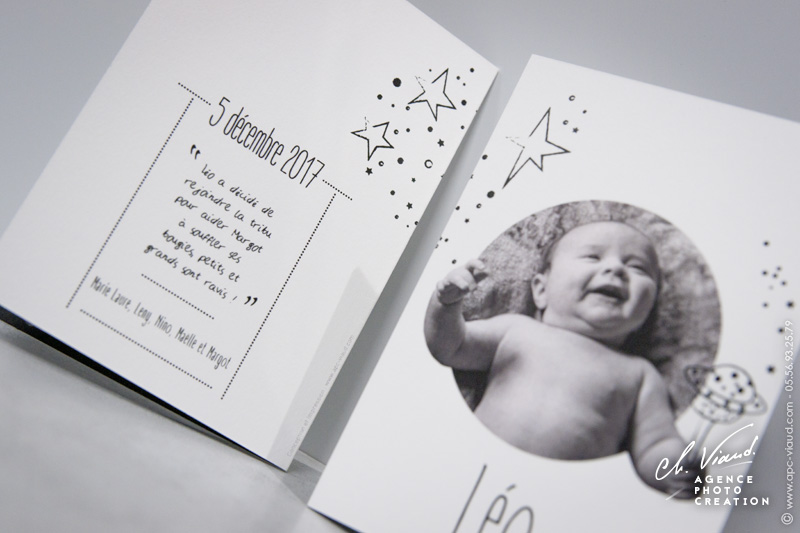 Séance photo et création  d'un Faire-part de naissance