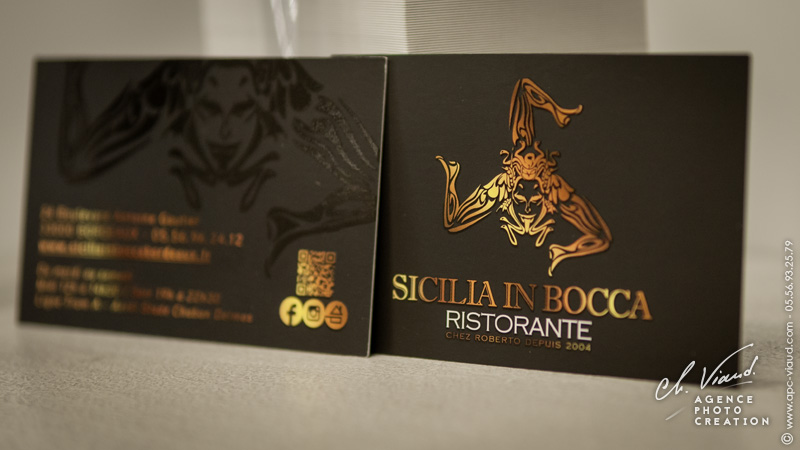 Création carte de visite pour un restaurant