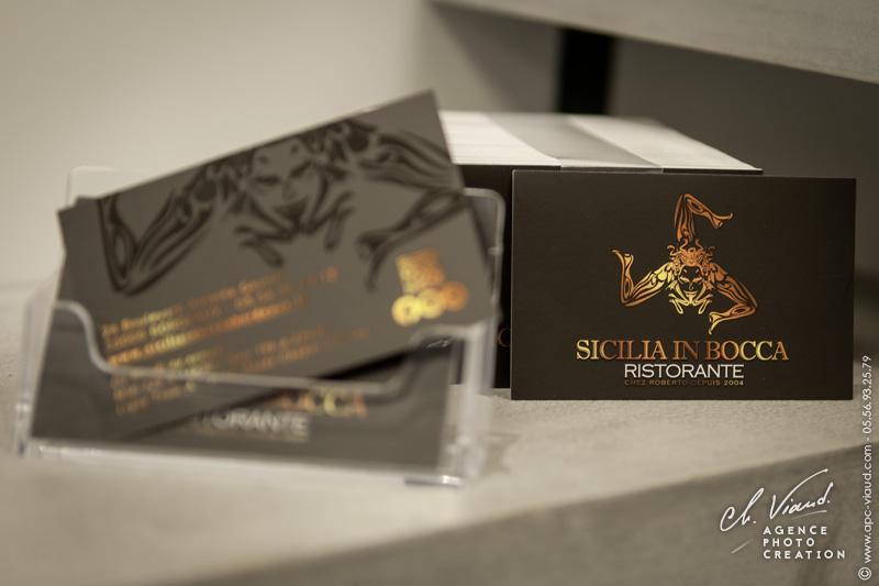 Création carte de visite pour un restaurant Sicilien