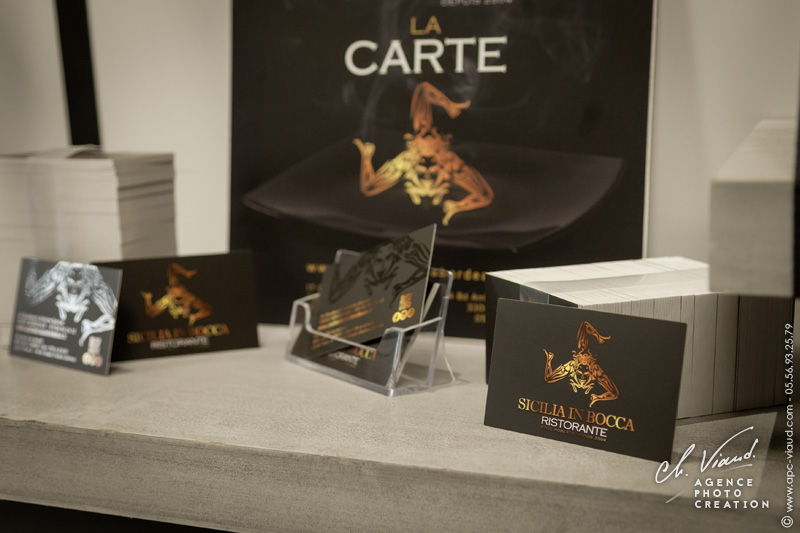 Création carte de visite pour un restaurant Sicilien