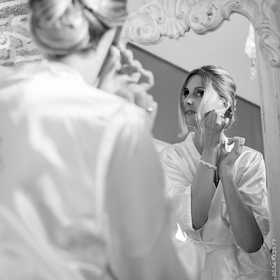 Reportage mariage, photo de la préparation de la mariée