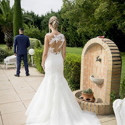 Reportage mariage, photo de la découverte des mariés