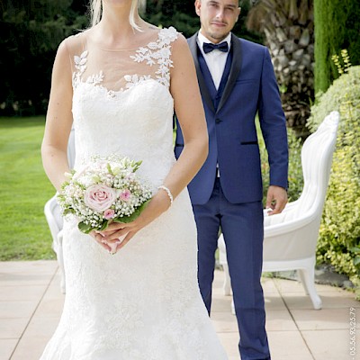 Reportage mariage, photo de la découverte des mariés