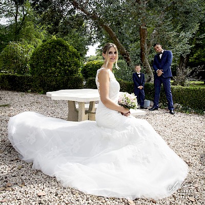 Reportage mariage, photo de couple avec leurs fils