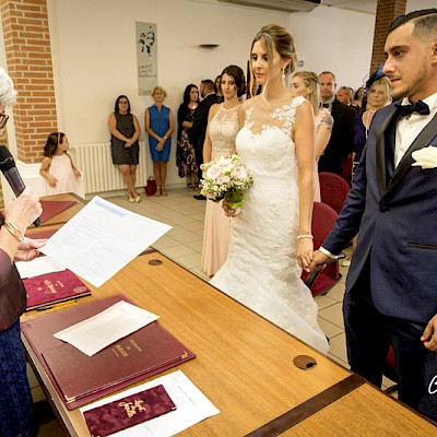 Reportage mariage, photo à la mairie