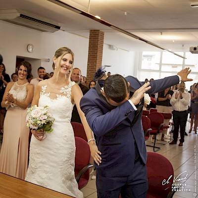 Reportage mariage, photo de couple fun