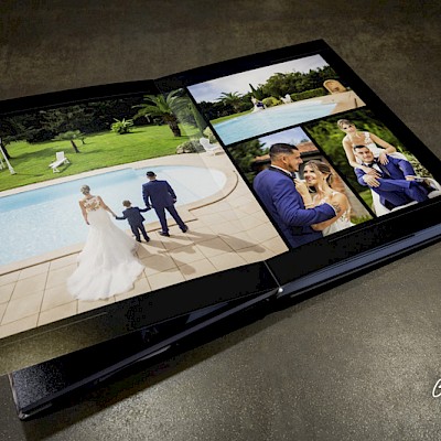 Reportage mariage, mise en page numérique de l'album souvenir