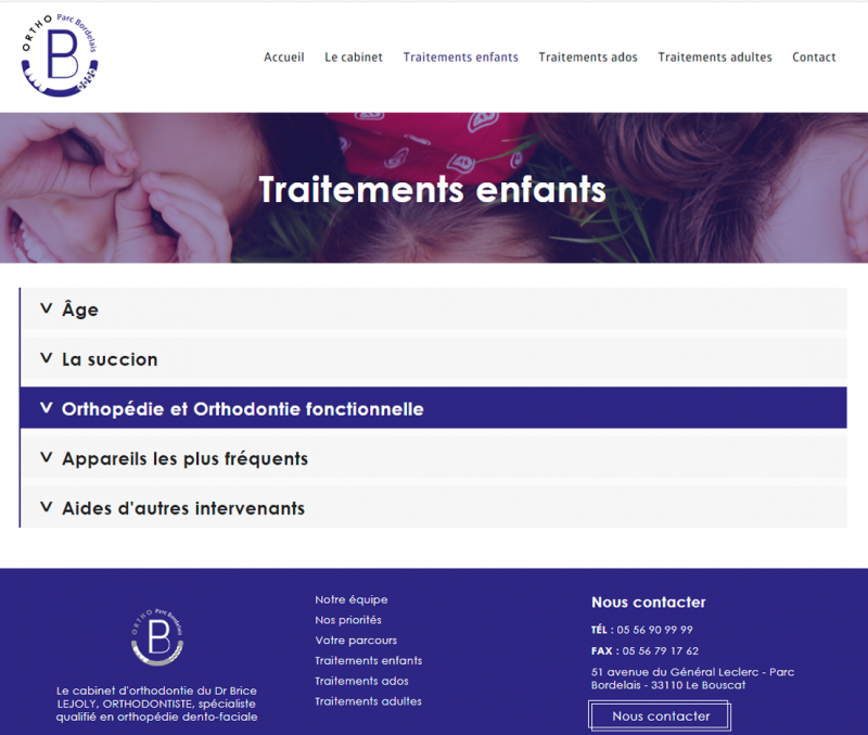 Page qui explique les traitements enfants