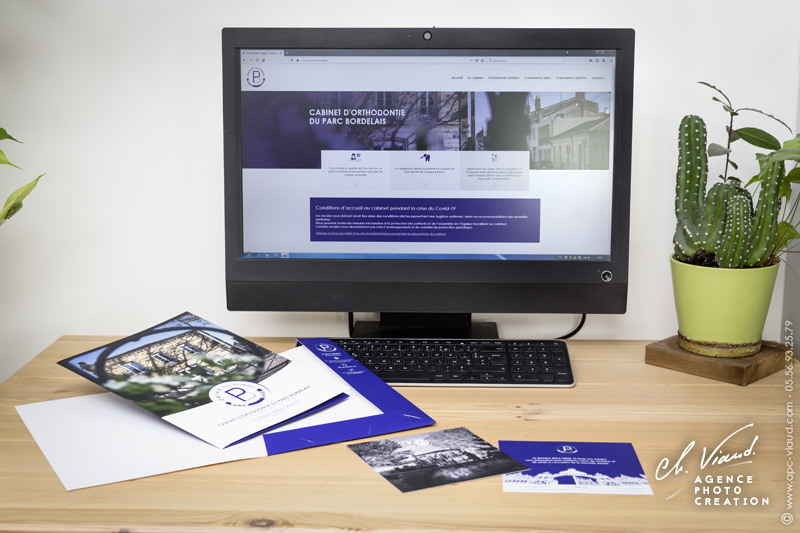 Presentation identité visuelle print et web Ortho PB créé par APC Viaud