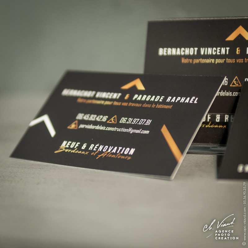 Carte de visite de PB Construction de dos