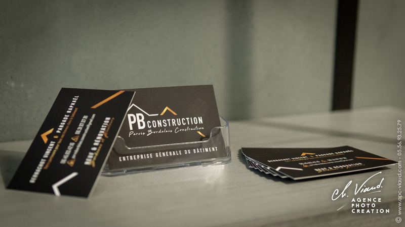 Cartes de visite de PB Construction vue d'ensemble