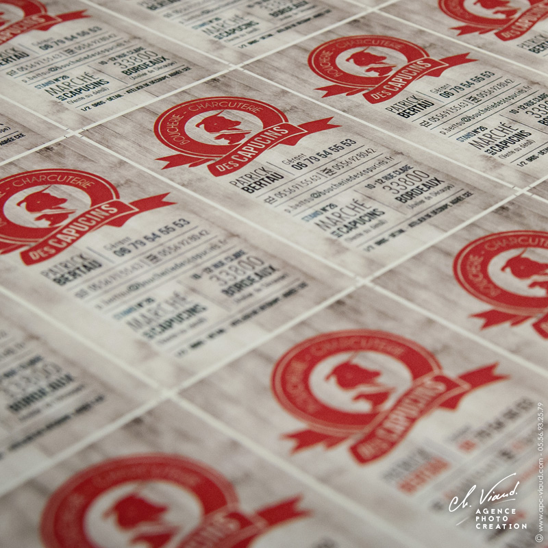 création de logotype et de carte de visite pour une boucherie