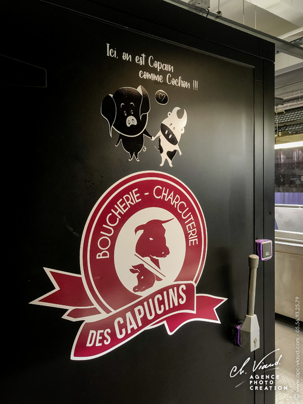 création et impression de stickers pour une boucherie