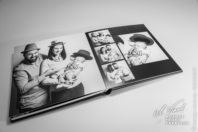 Album photo souvenir des séances grossesse et naissance du bébé