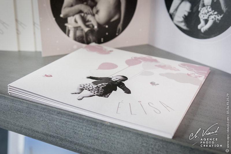 Création d'un faire-part de naissance pour une petite fille