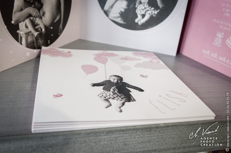 Création d'un faire-part de naissance pour une petite fille