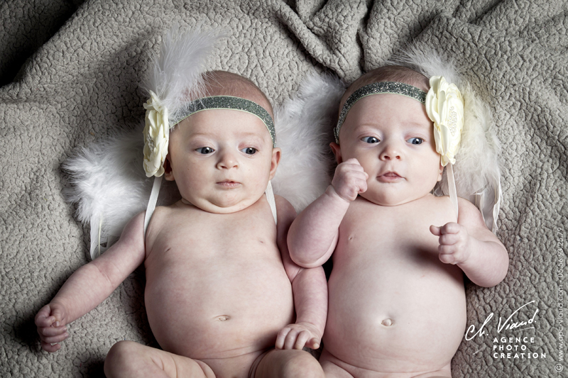Portrait de bébés dans un studio professionnel